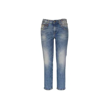 R13 Faded Cropped Jeans