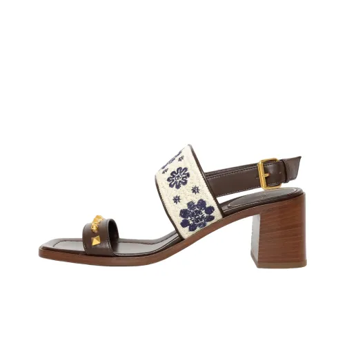 Valentino Rockstud One Strap jogging 6cm Women's Brown