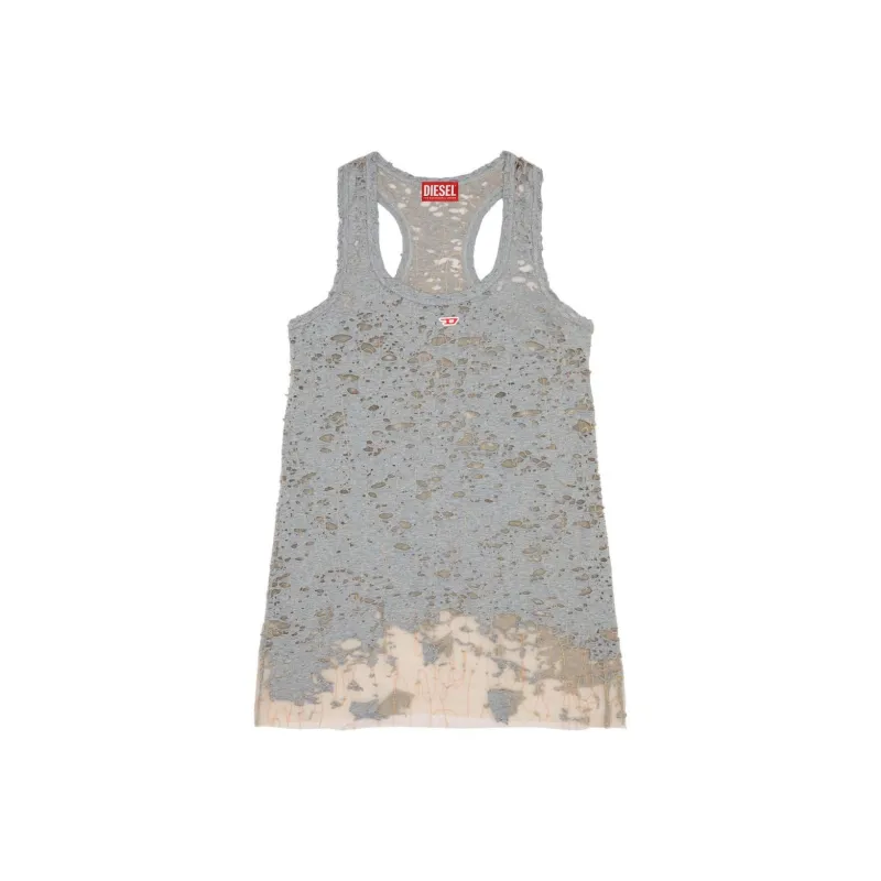 DIESEL D Bilson Destroyed Effect Short Tank Dress-0