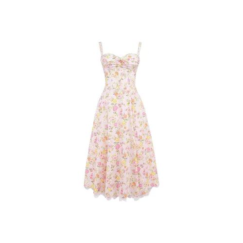HOUSE OF CB ROSALEE Slip Dress Women's Pink Meadow