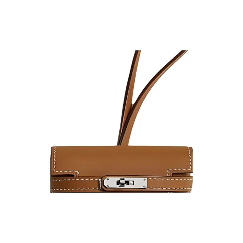 HERMES Kelly Swift Calfskin Bag Charm Bag Merch Women's Brown-2
