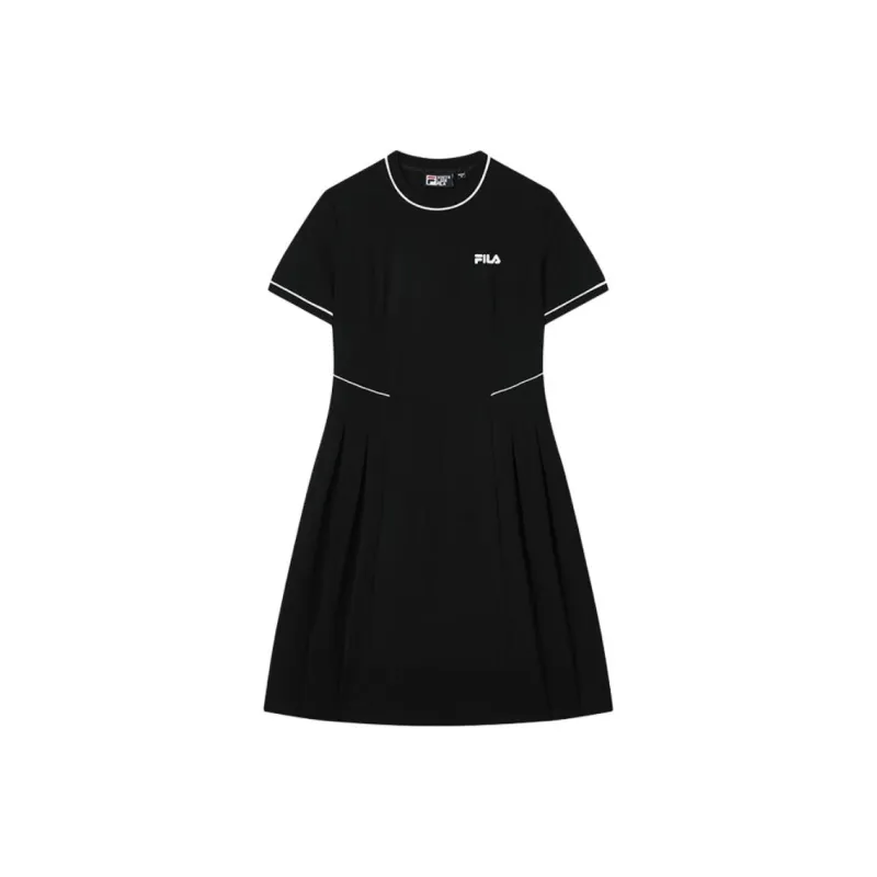 FILA Short Sleeved Dresses Women's Jet Black-0