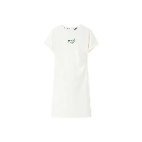 Skechers Short Sleeved Dresses Women's Marshmallow White