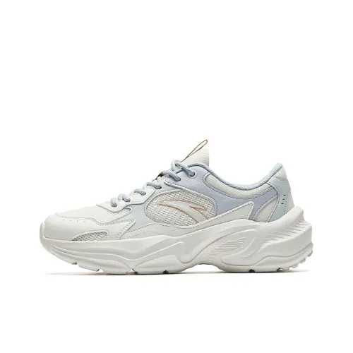 Anta Little Millennium Slip Resistant And Breathable Low Top Casual Shoes Women's White Blue