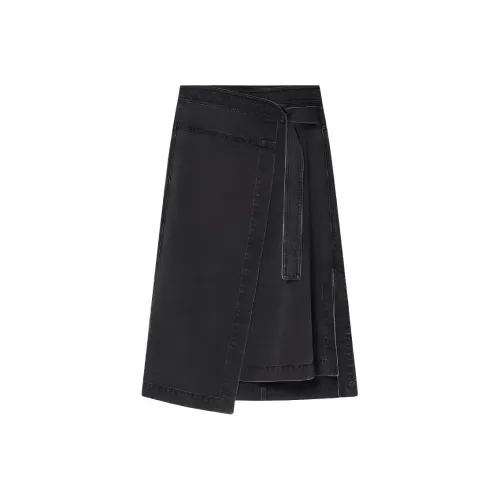 Goodland Denim Long Skirts Women's Dark Gray