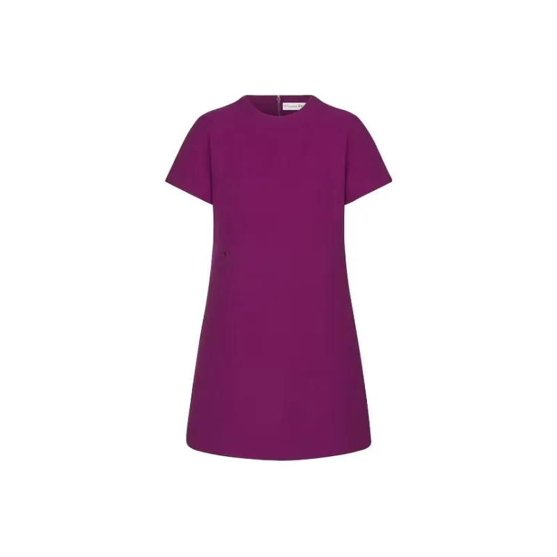 DIOR Short-Sleeved Dresses Women's Purple-0