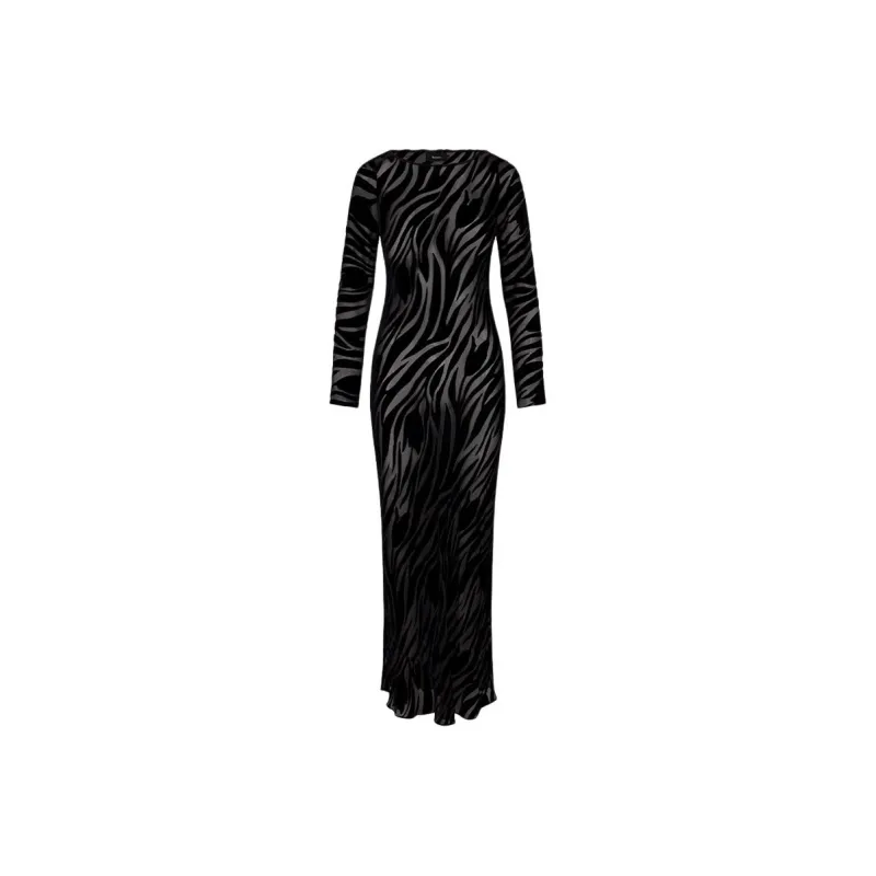 Realisation Par The Michelle Long-Sleeved Dresses Women's Tulip Devoré Velvet Effect-0