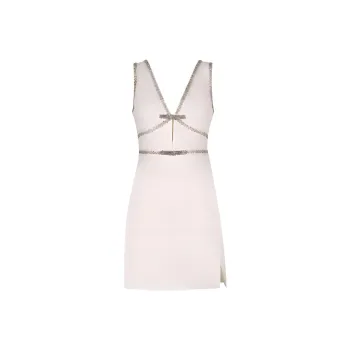 Self portrait Bonded Crepe Bow Mini Dress