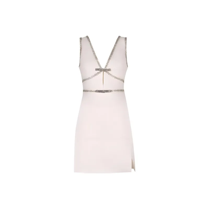 Self portrait Bonded Crepe Bow Mini Dress-0