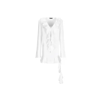 AZEPAM Long Sleeved Dresses Women's White