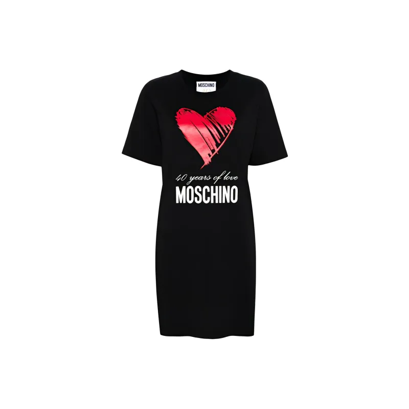 MOSCHINO 40 Years Of Love Crewneck Dress-0
