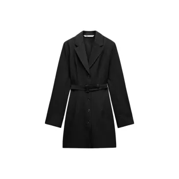 ZARA ZW Series Long Sleeved Dresses Women's Gray