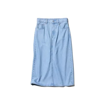 UNIQLO Denim Long Skirts Women's Sky Blue