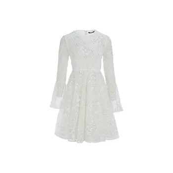 Marie Elie Long-Sleeved Dresses Women's White