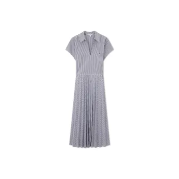 Tommy Hilfiger Short Sleeved Dresses Women's Black White Stripes