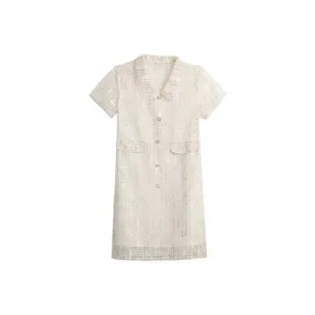Lookinto Short Sleeved Dresses Women's Ecru