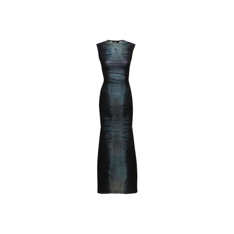 Misbhv Denim-print Sleeveless Maxi Dress-0