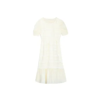 MISHOW Short Sleeved Dress Women's Apricot