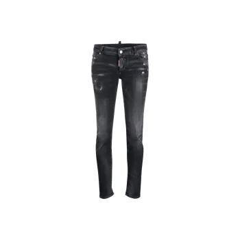 DSQUARED 2 Jennifer Straight-Leg Distressed Skinny Jeans
