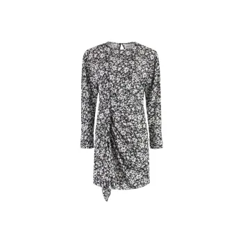 ISABEL MARANT ETOILE Dulce Floral-Printed Knot-Detailed Mini Dress