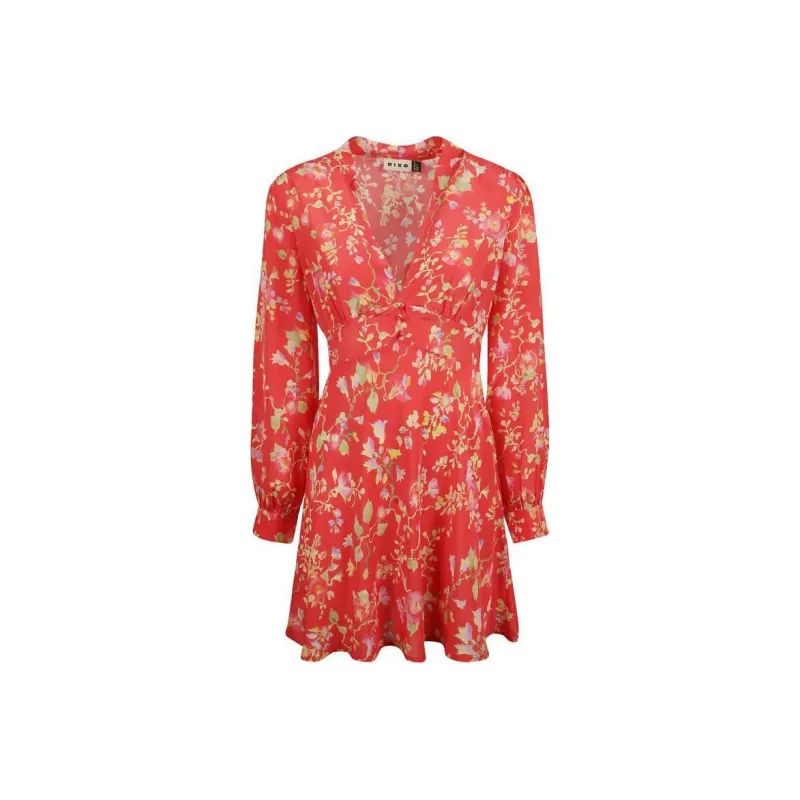 Rixo V-Neck Floral-Printed Mini Dress-0