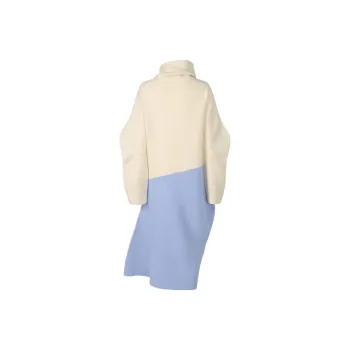 ISSEY MIYAKE Long-Sleeved Dresses Women's Blue With White Lettering