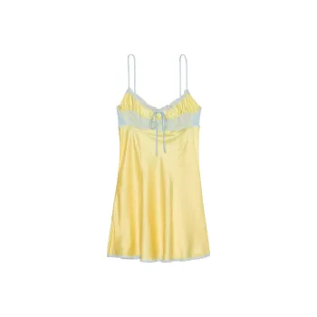 Victoria's Secret PINK BY FRABIK SAILOR SATIN DRESS/Mango Butter Slip Dresses Women's Mango Jam
