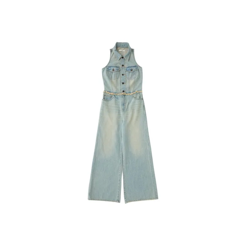 MOUSSY Jumpsuit Women's Light Blue-0