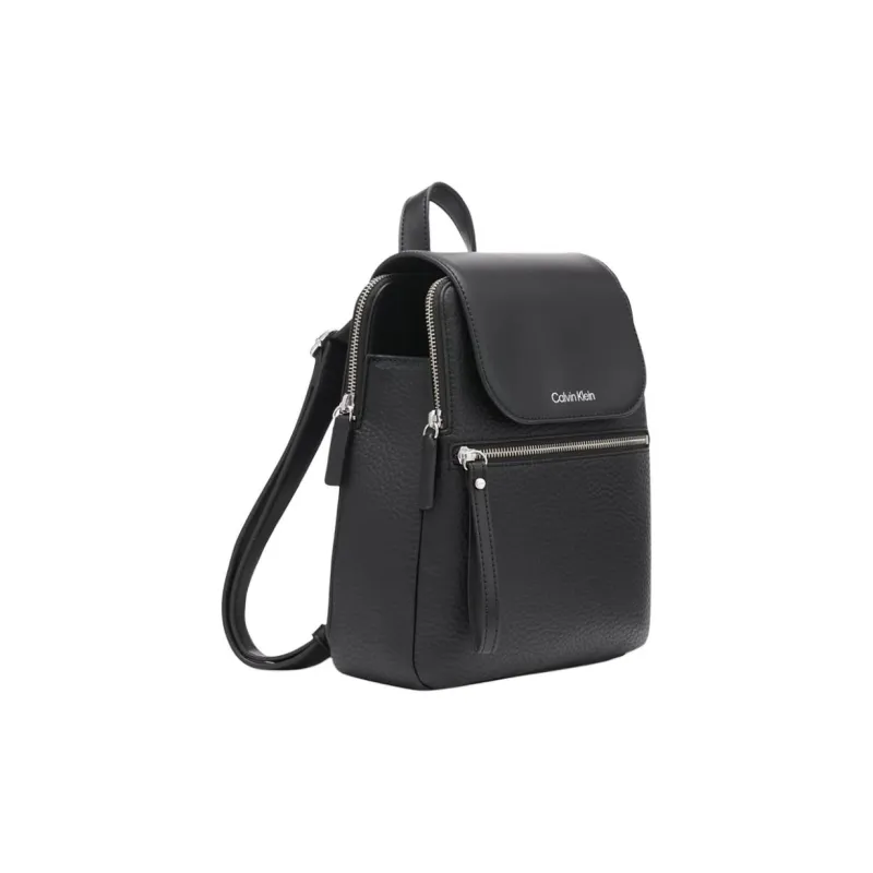 CALVIN KLEIN Polyurethane Backpack Small Size Women's Black-1