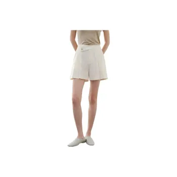 WHITEALLUSION Casual Shorts Women's Beige