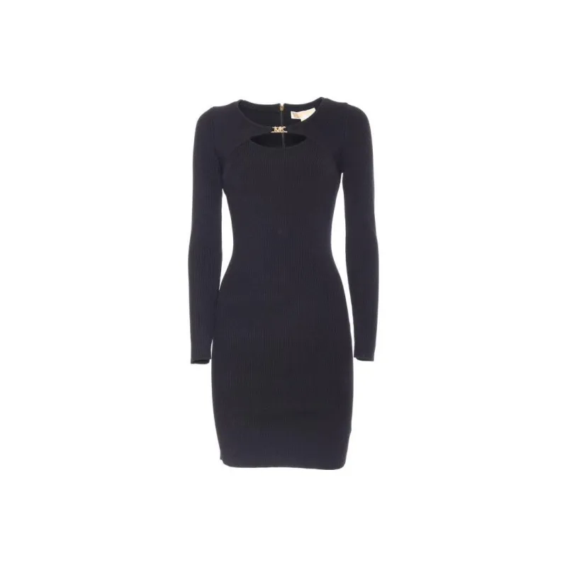 MICHAEL KORS Ribbed Stretch Viscose Blend Dress-0
