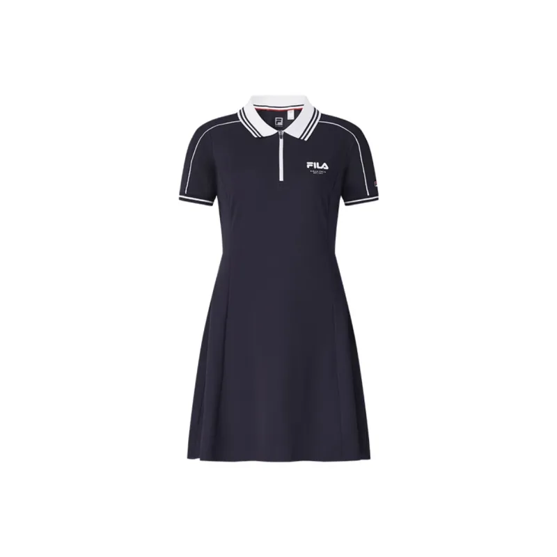 FILA Short Sleeved Dress Women's RD Royal Blue-0