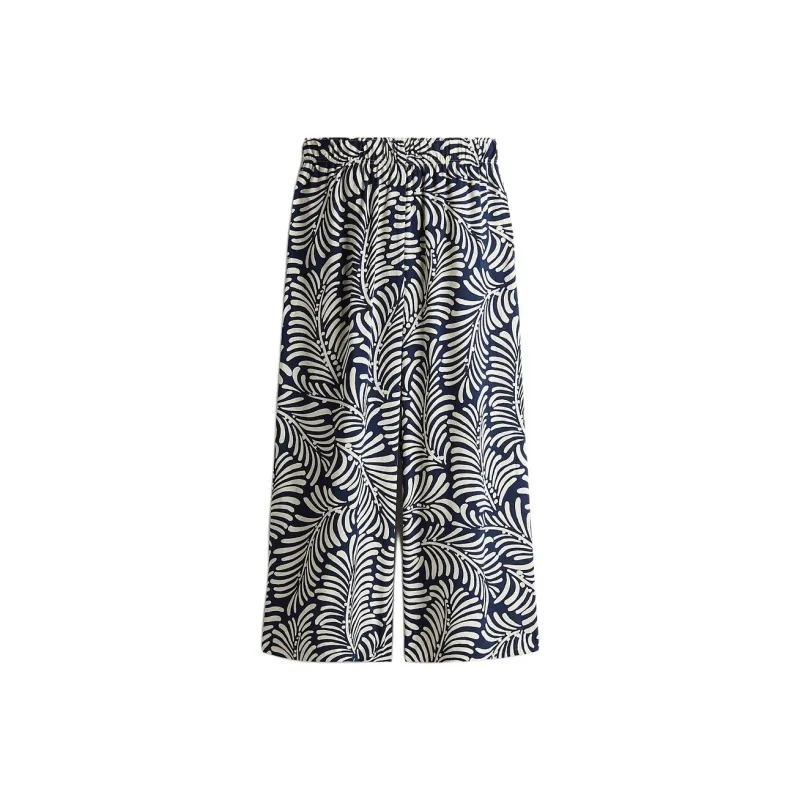 H&M Casual Pants Women's Marine Blue/White Pattern-0