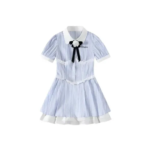 JOSR Short Sleeved Dress Women's Light Blue