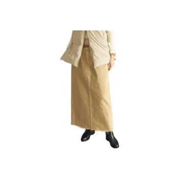 PLAGE FW24 Denim Long Skirts Women's Light Brown