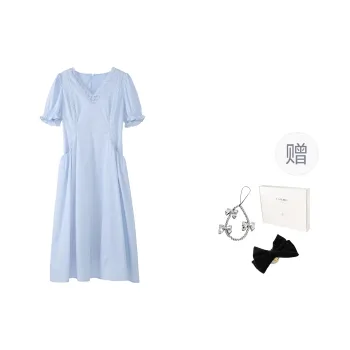 Fstudio Short Sleeved Dress Women's Blue