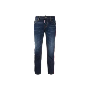 DSQUARED2 Logo Tape Cropped Jeans
