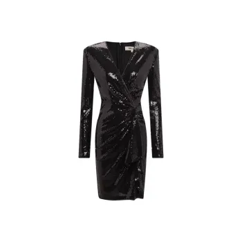 DVF Lexa Sequin-embellished Wrap Dress
