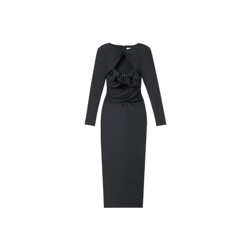 Self portrait Long Sleeved Dresses Women's Classic Black-0