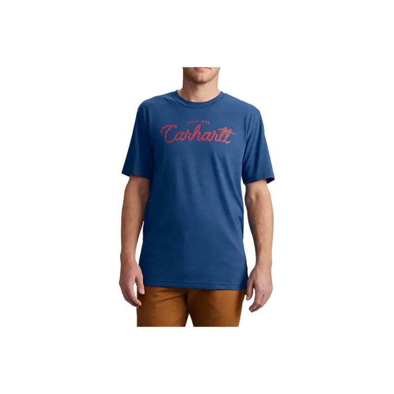 Carhartt T Shirts Men Deep Sea Heather Flower-0