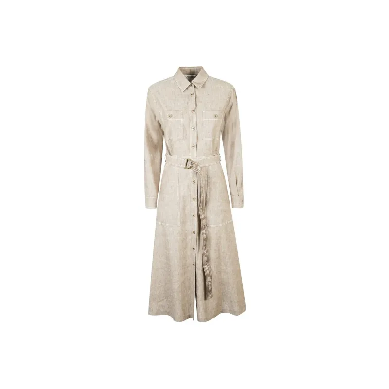 MaxMara Long Sleeved Dress Women's Gray-0