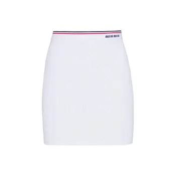 MIU MIU Casual Short Skirts Women's White