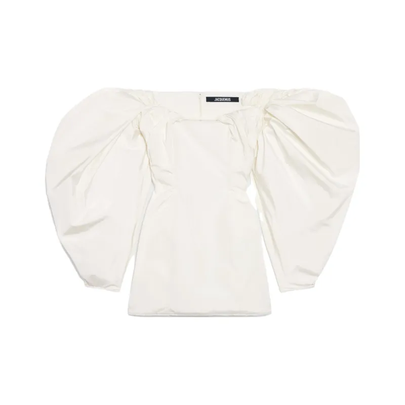 Jacquemus La Robe Taffetas Dress Light Pink-6