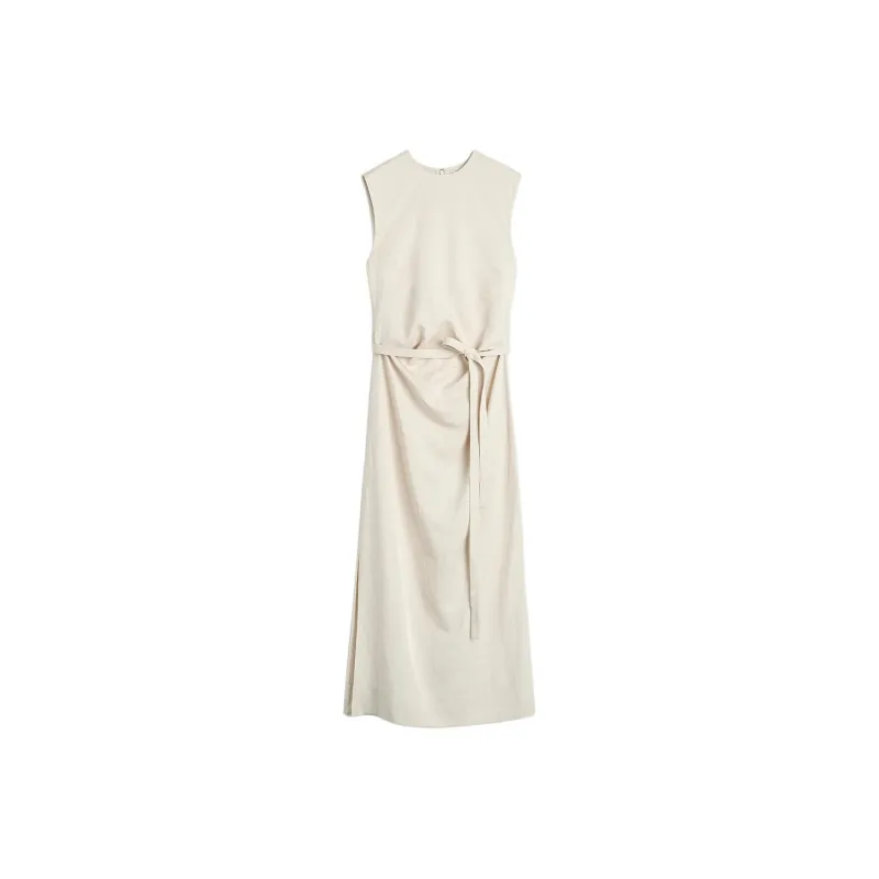 TOTEME Tie waist Sleeveless Midi Dress-0