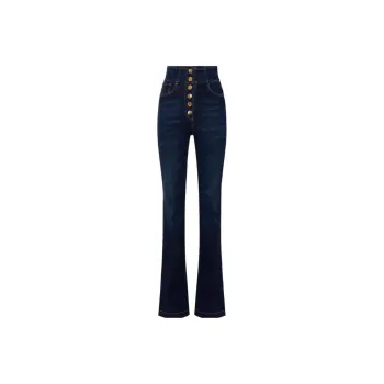 Elisabetta Franchi Press-stud Placket Bell-bottom Jeans