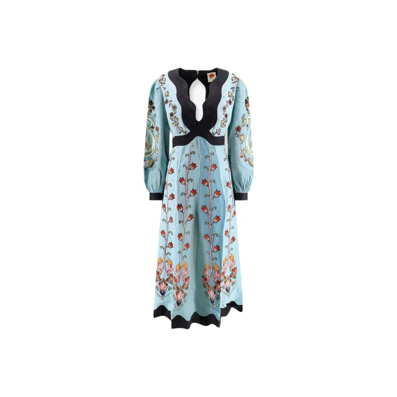 Farm Rio Flowing Beauty Midi Dress-0