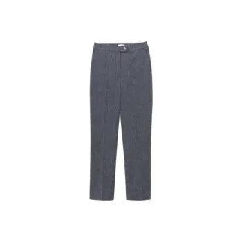 OVV Suit Trousers Women's Denim Blue Solid Color 13