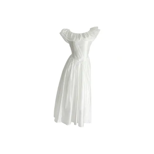 SECFLY OFFICIAL Short Sleeved Dress Women's White