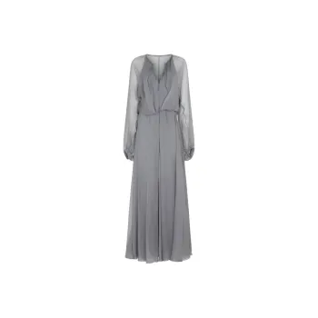 GIORGIO ARMANI Long-Sleeved Dresses Women's Light Gray
