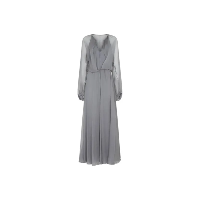 GIORGIO ARMANI Long-Sleeved Dresses Women's Light Gray-0